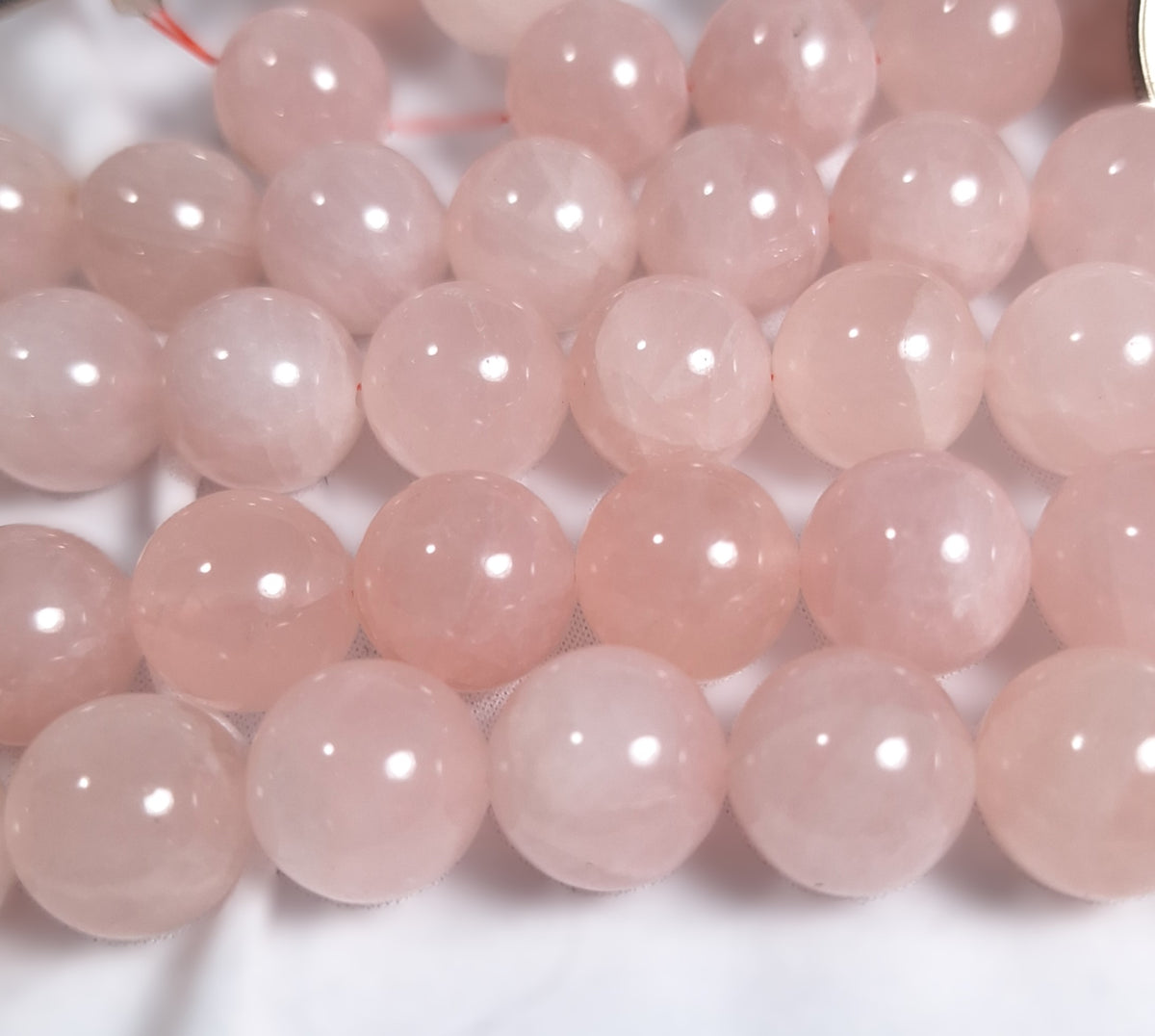 12mm Rose Quartz Round Gemstone Beads 16-Inch Strand