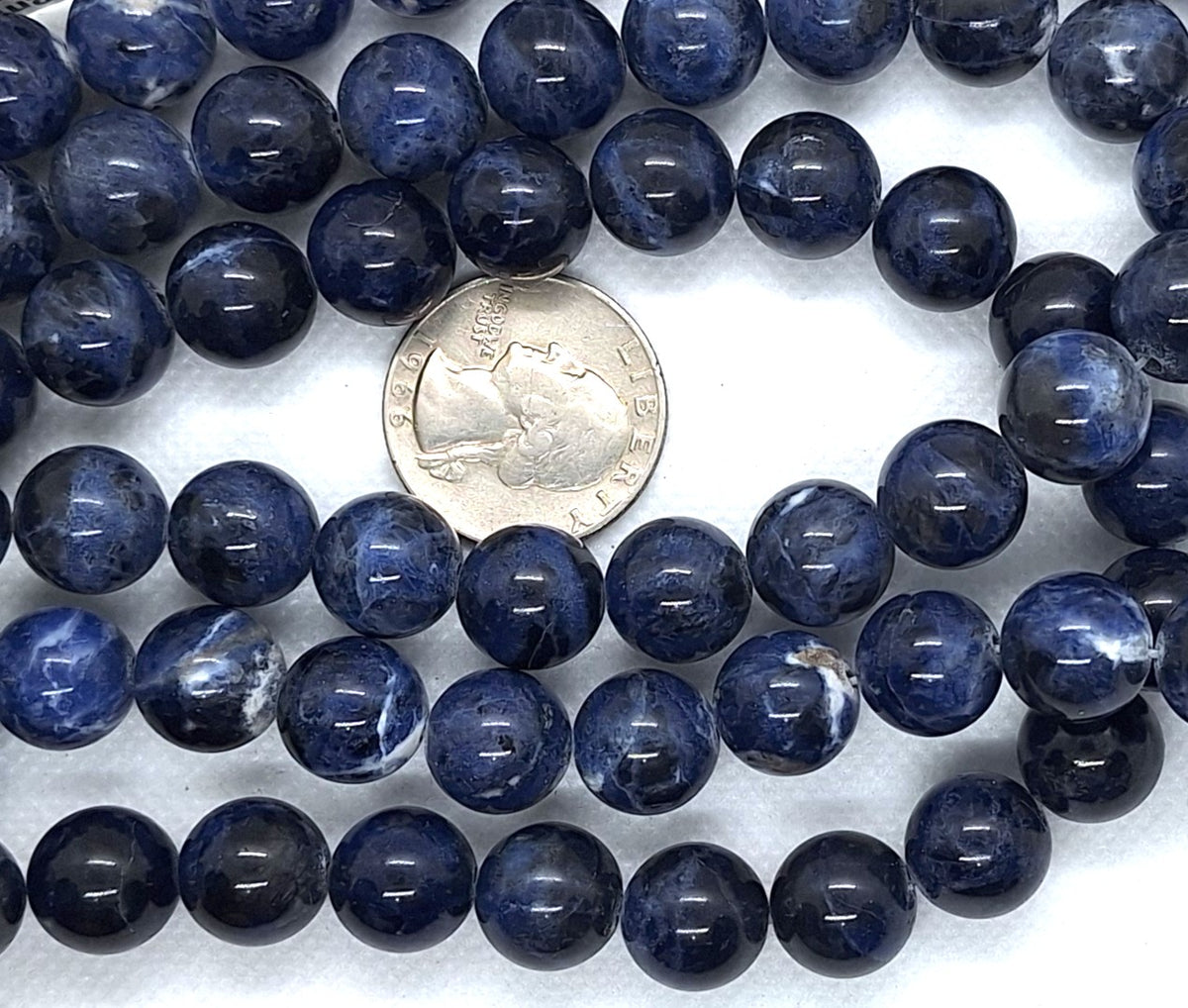 12mm Sodalite Round Gemstone Beads 16-Inch Strand