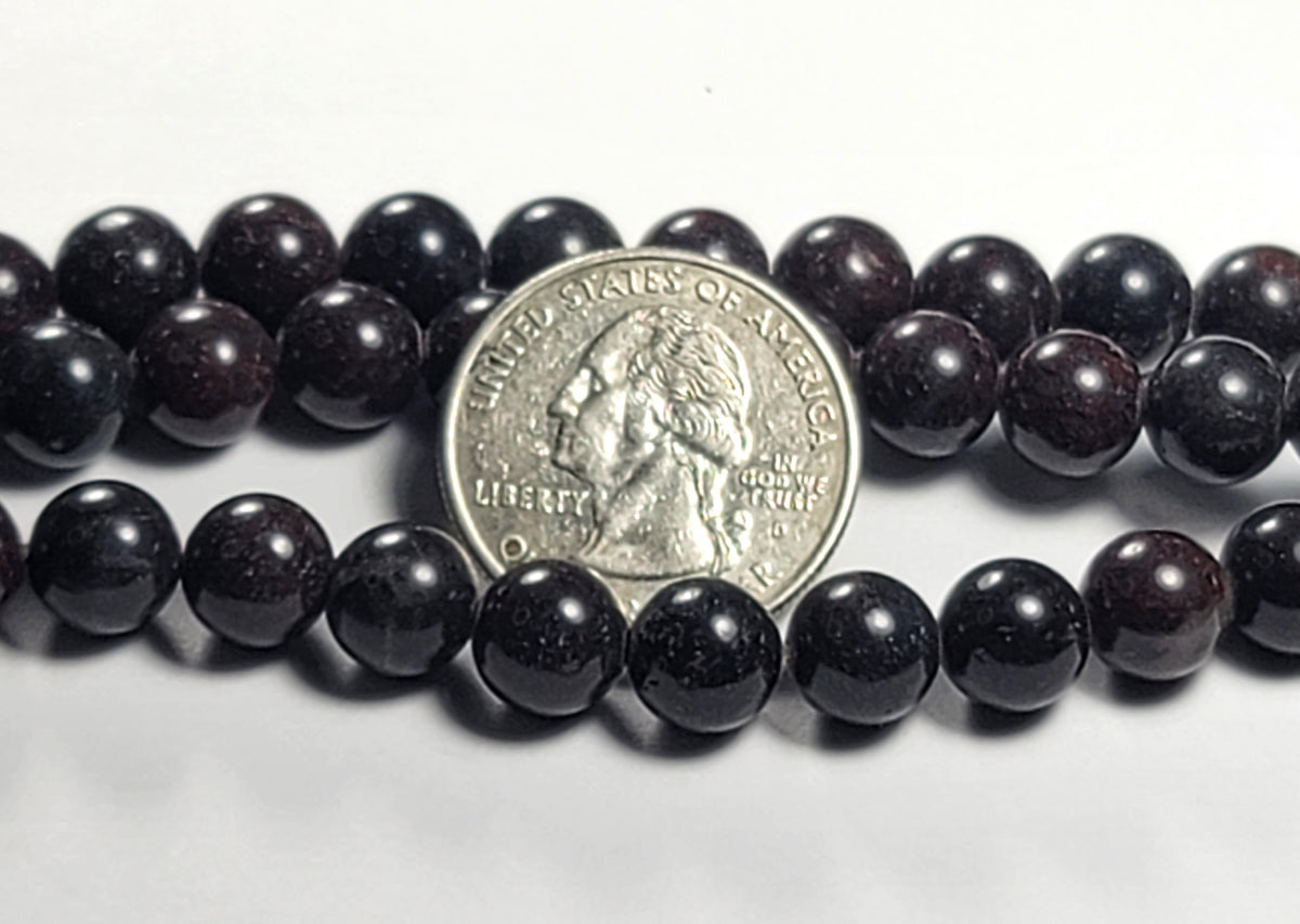 8mm Brecciated Jasper Round Gemstone Beads 8-Inch Strand