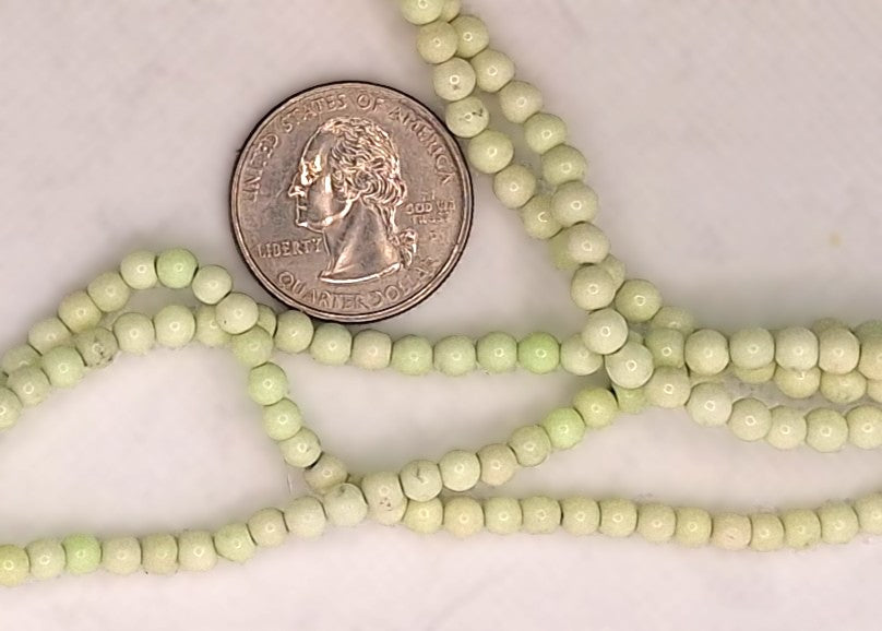 4mm Chrysoprase Round Gemstone Beads 8-inch Strand