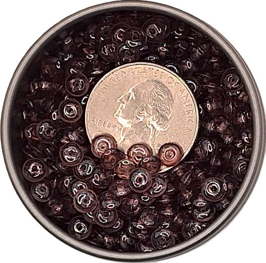 5mm Dark Amethyst Shimmer Smooth Pressed Glass Rondelle Beads 75ct