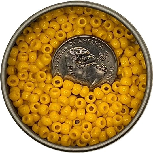 6/0 Sunshine Yellow Opaque Toho Round Seed Beads 25g
