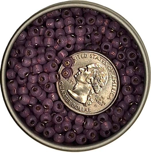 6/0 PermaFinish Milky Amethyst Transparent Silver-Lined Toho Round Seed Beads 25g