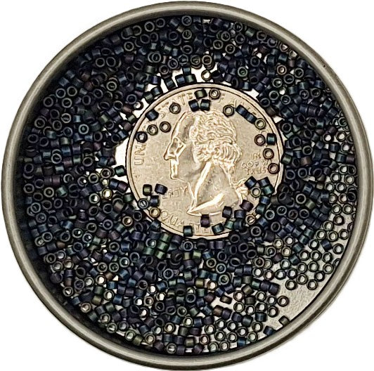 DB871M Matte Rainbow Black 11/0 Delica Seed Beads 5g
