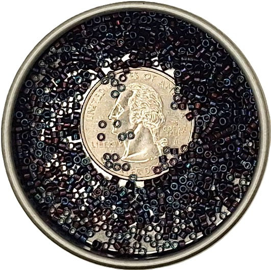 DB1004 Metallic Dark Plum Gold Luster 11/0 Delica Seed Beads 5g