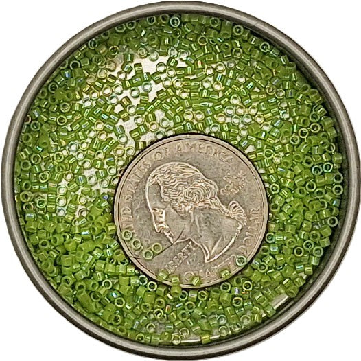 DB169 Lime Green AB Rainbow Opaque 11/0 Delica Seed Beads 5g