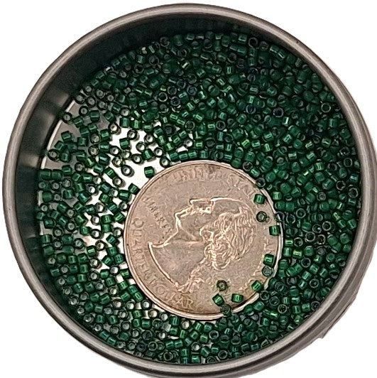 DB1788 Frog Green White-Lined Transparent 11/0 Delica Seed Beads 5g