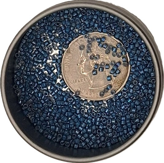 DB2054 Luminous Dusk Blue Lined 11/0 Delica Seed Beads 5g