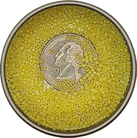 DB854 Sunny Yellow Trans. Matte Rainbow 11/0 Delica Seed Beads 5g