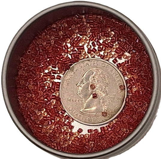 DBC0062 Strawberry Ice Lined AB 11/0 Delica Hex Seed Beads 5g