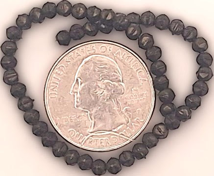 3mm Dark Green Metallic Suede English Cut Pressed Glass Czech Beads 50ct