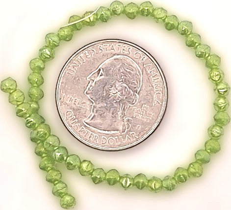3mm Milky Dark Peridot Green Rainbow Luster English Cut Pressed Glass Czech Beads 50ct