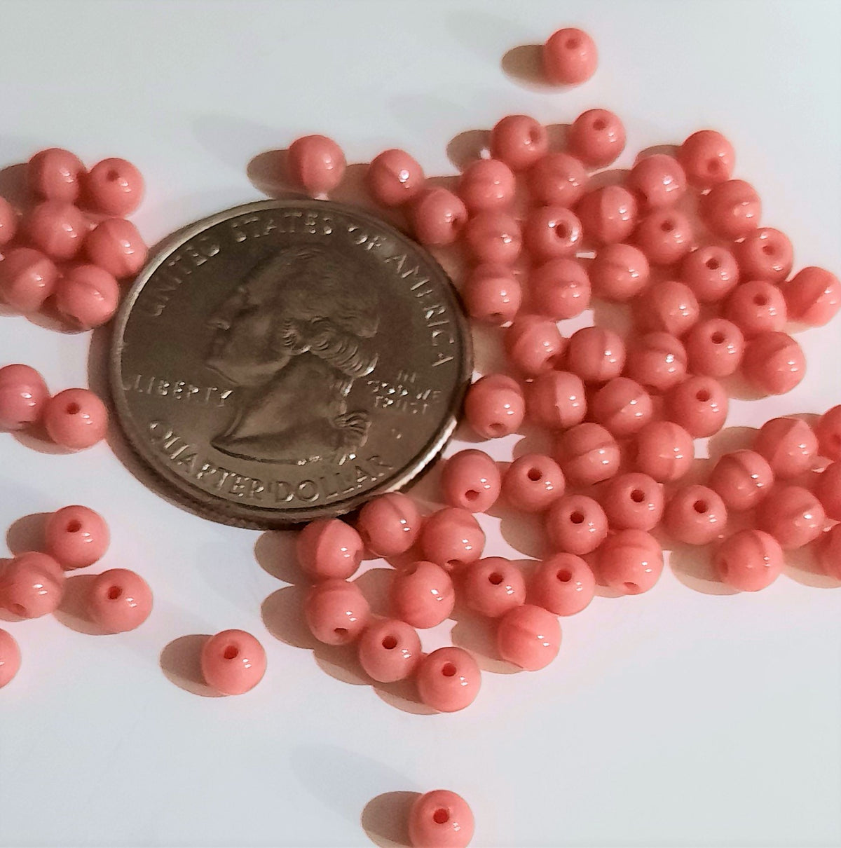 4mm Pink Satin Smooth Round Czech Glass Druk Beads 100ct