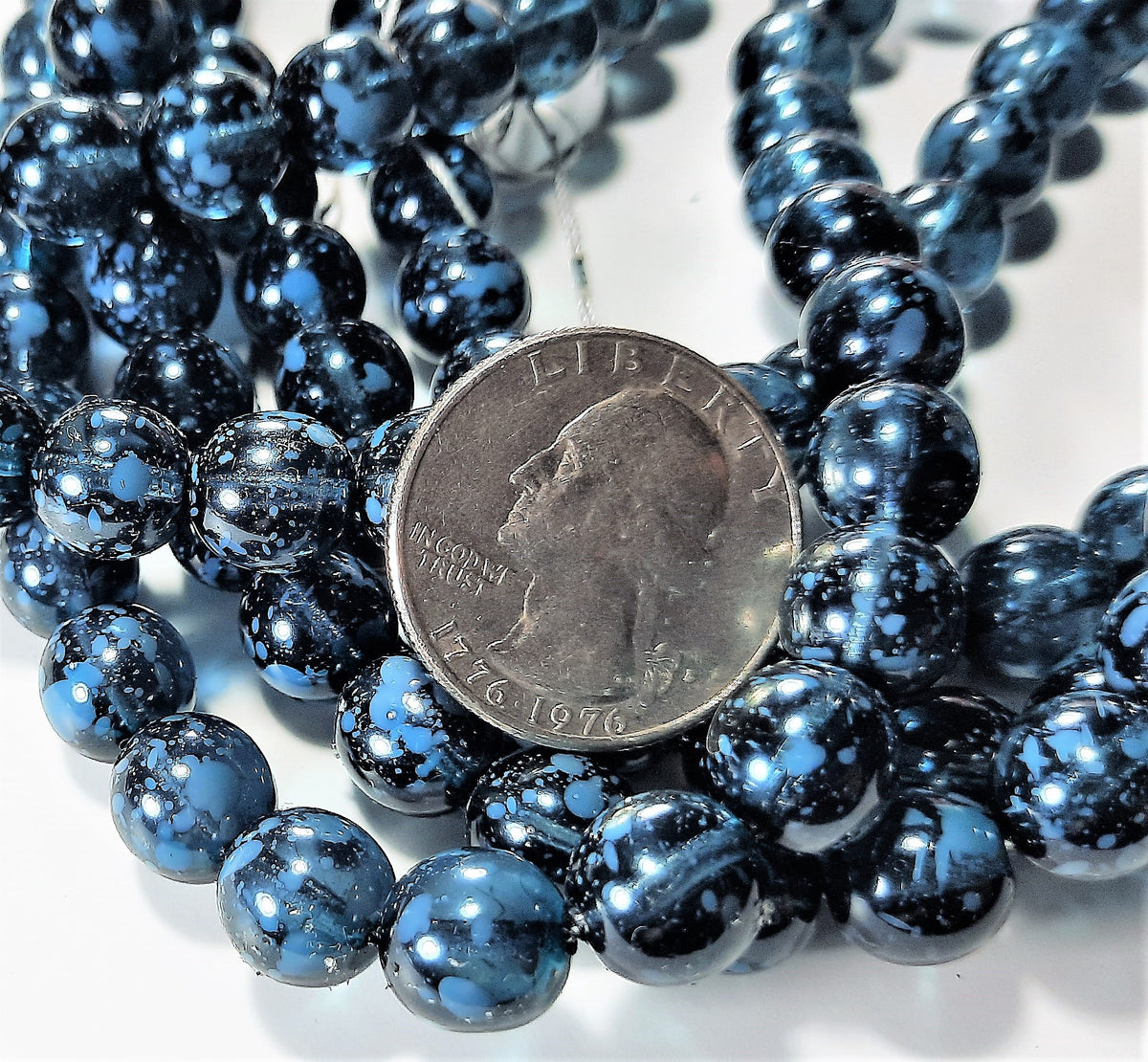 10mm Metallic Green Transparent Round Czech Glass Beads 15ct