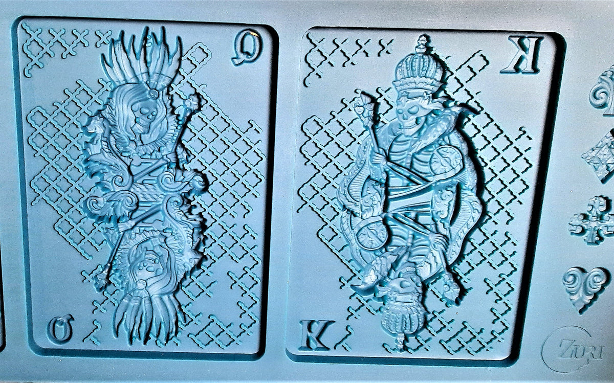 Faces of Darkness Skull Playing Card Mold Food Safe from Zuri