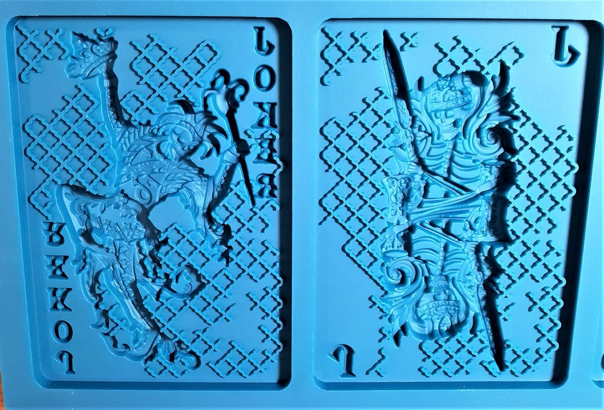 Faces of Darkness Skull Playing Card Mold Food Safe from Zuri