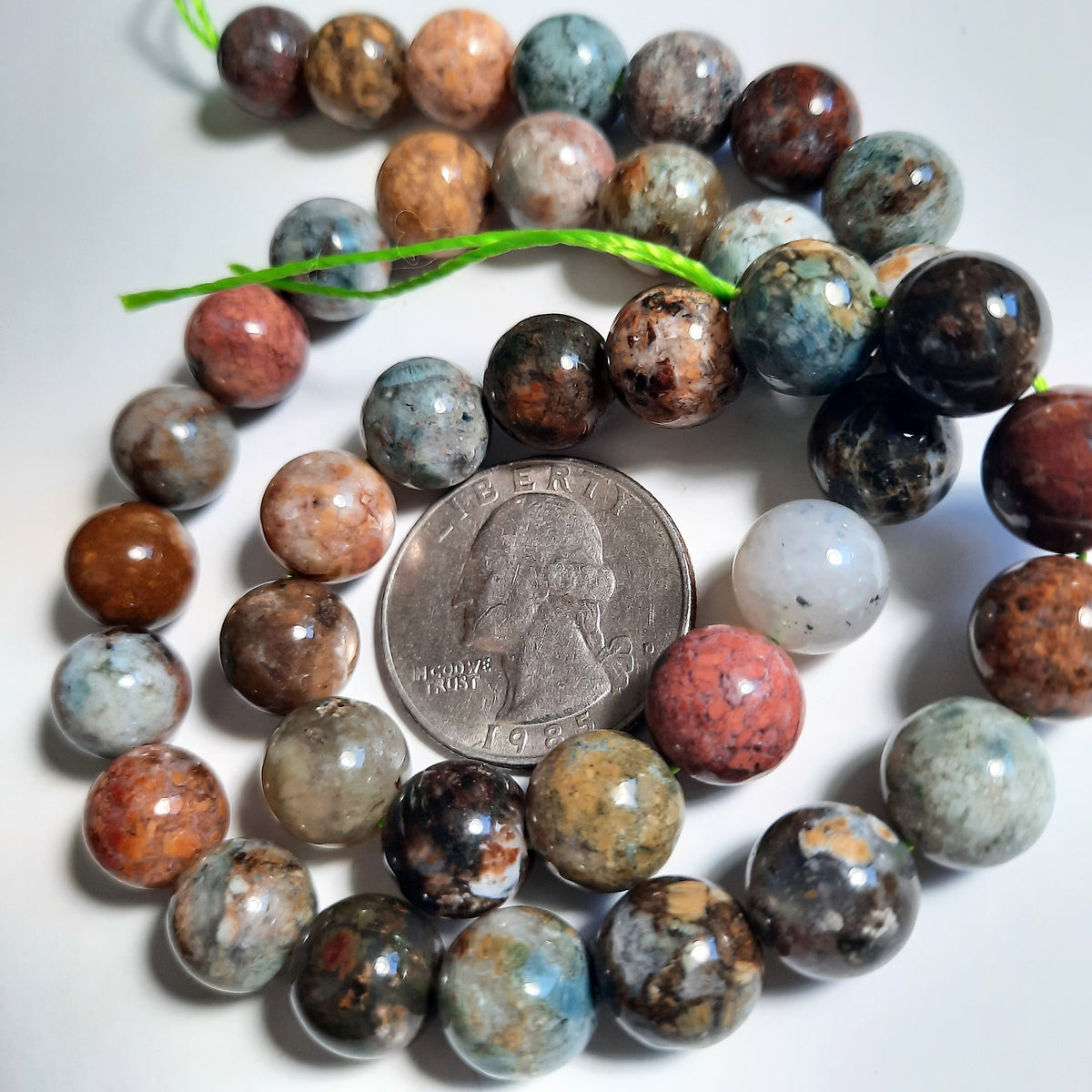 Rocky Butte Jasper 10mm Round Dakota Stones 8-inch Strand