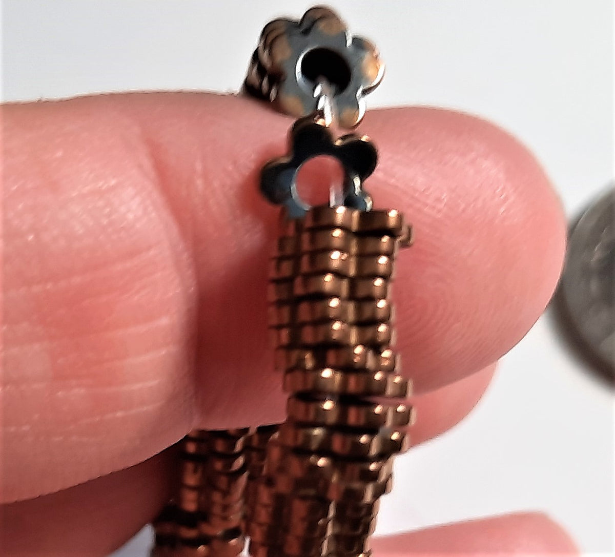 Hematite Copper Plated 6mm Flower Rondelle 100ct Dakota Stones