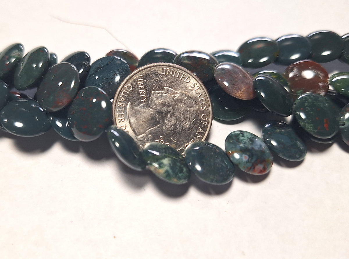 12mm Fancy Jasper Lentil Gemstone Beads 16-Inch Strand