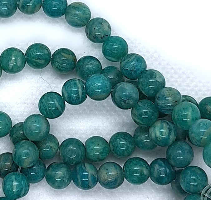 6mm Russian Amazonite Round Gemstone Beads 16-Inch Strand
