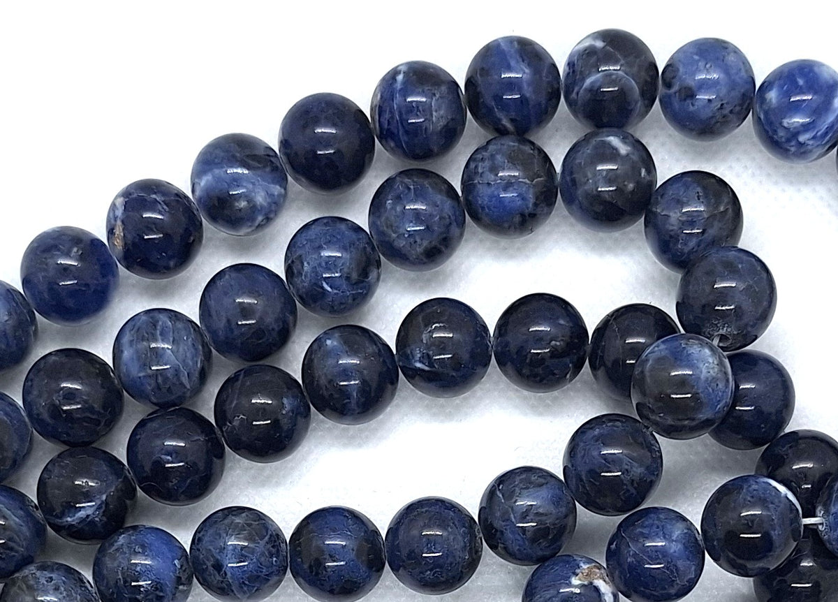 12mm Sodalite Round Gemstone Beads 16-Inch Strand