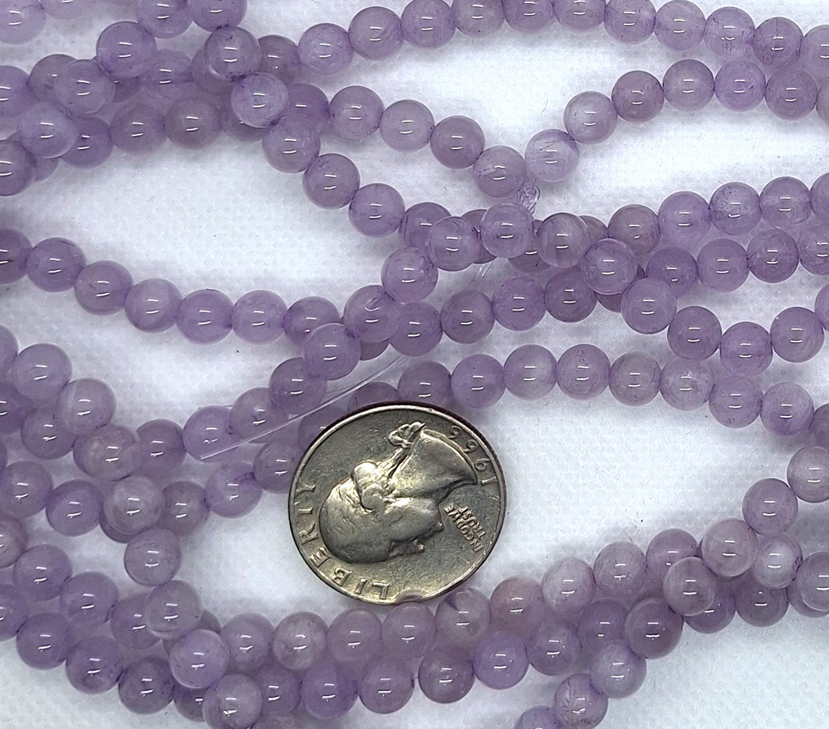 6mm Lavender Amethyst Round Gemstone Beads 16-Inch Strand