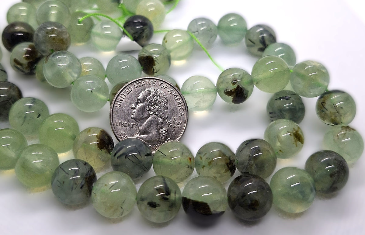 12mm Prehnite Round Gemstone Beads 16-Inch Strand