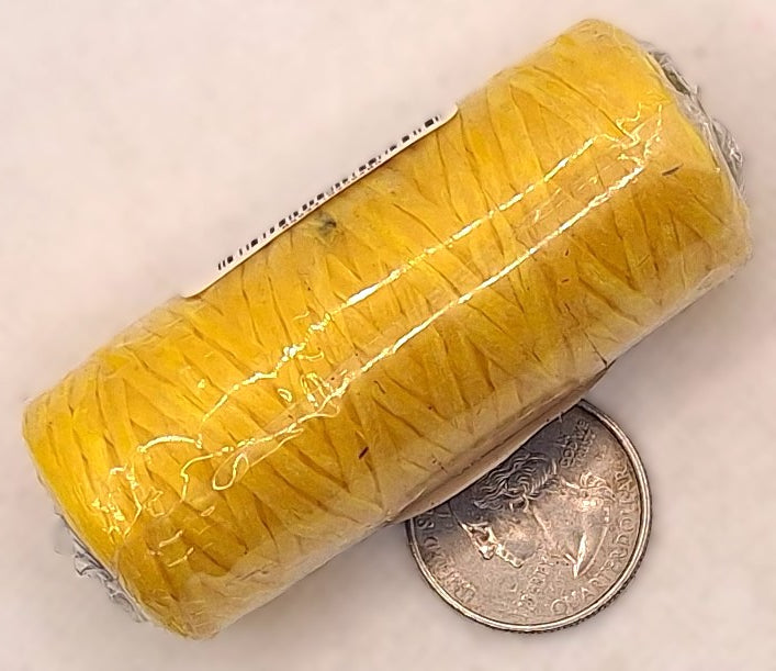 Yellow Artificial Sinew Waxed Polyester Cord 1oz 34yd