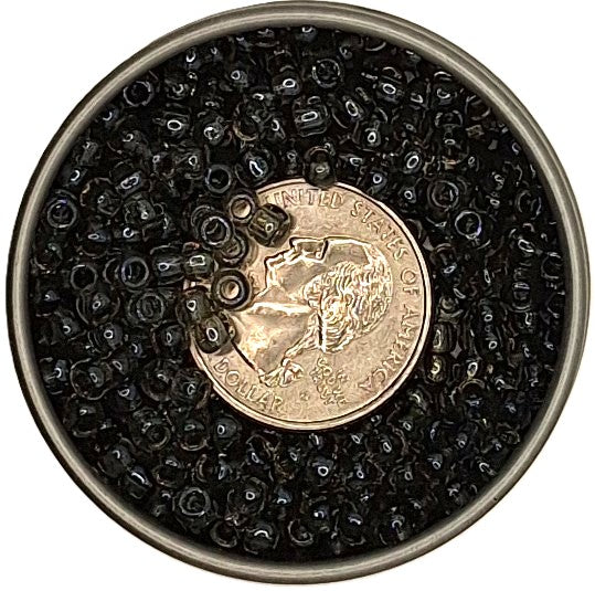 6/0 Smoke Gray Transparent Toho Round Seed Beads 25g