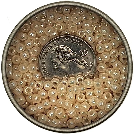 6/0 Light Ivory Ceylon Toho Round Seed Beads 25g