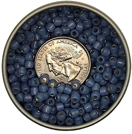 6/0 Milky Montana Blue Transparent Silver-Lined Toho Round Seed Beads 25g