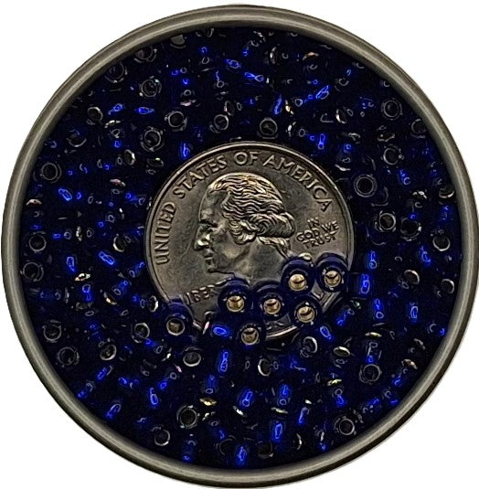 6/0 Cobalt Transparent Silver-Lined Toho Round Seed Beads 25g