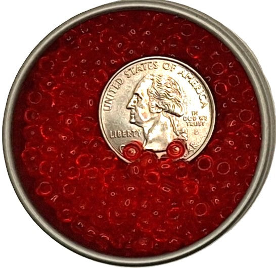 6/0 Light Siam Ruby Red Transparent Toho Round Seed Beads 25g
