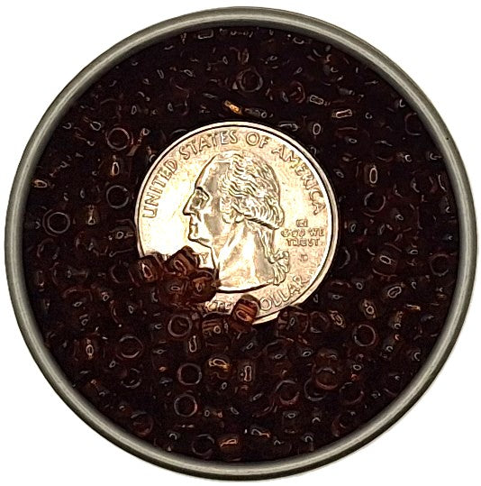 6/0 Smoky Topaz Transparent Toho Round Seed Beads 25g