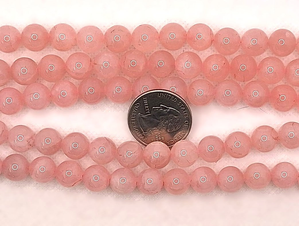 10mm Rose Quartz AA Round Gemstone Beads 8-Inch Strand