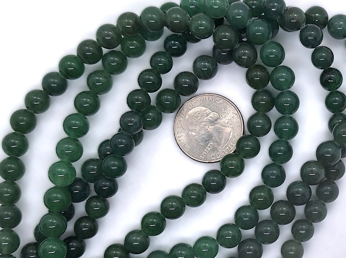 8mm Green Aventurine Round Gemstone Beads 16-Inch Strand
