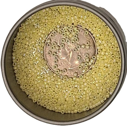 DB1501 Whipped Butter Yellow Luster AB 11/0 Delica Seed Beads 5g