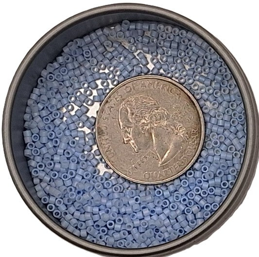 DB1527 Arctic Blue Opaque Matte AB 11/0 Delica Seed Beads 5g