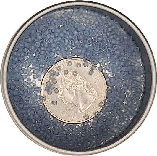 DB381 Gray Fog Glazed Crystal Luster Matte 11/0 Delica Seed Beads 5g