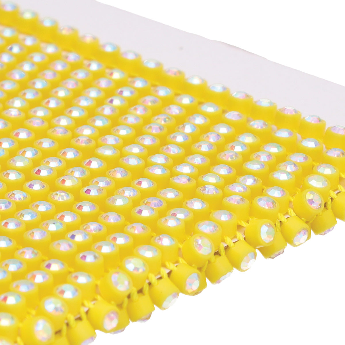 SS6 Crystal AB Yellow Plastic Rhinestone Banding 10 Yards