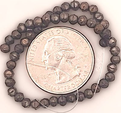 3mm Leather Matte Metallic English Cut Pressed Glass Czech Beads 50ct