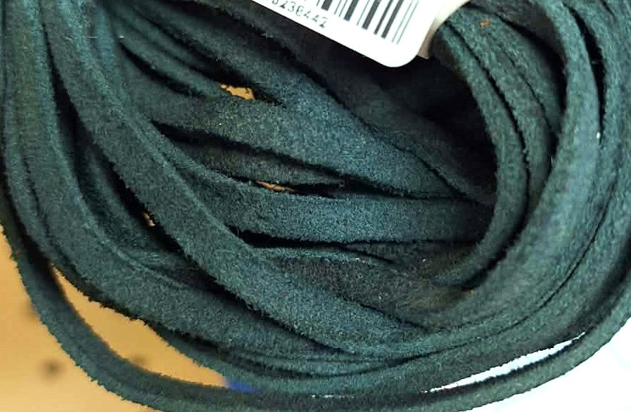 4mm Green Natural Suede Lacing 5yd