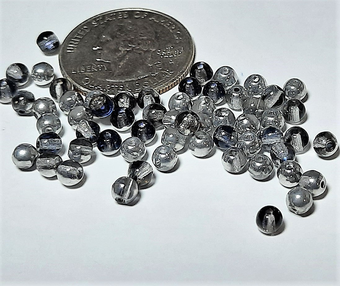 4mm Heliotrope Smooth Round Czech Glass Druk Beads 100ct