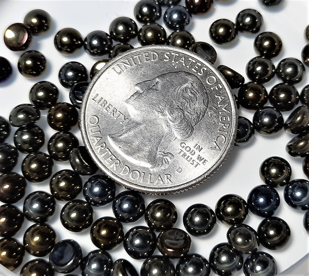 5mm Brown Iris Round Cabochons 36ct
