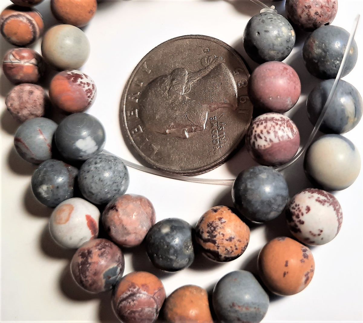 Matte Sonora Jasper 8mm Round Dakota Stones 8-inch Strand