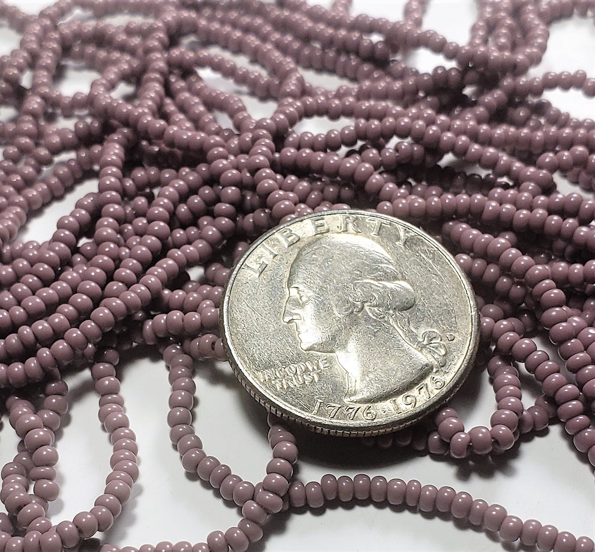 10/0 Light Amethyst Purple Opaque Czech Seed Beads Full Hank