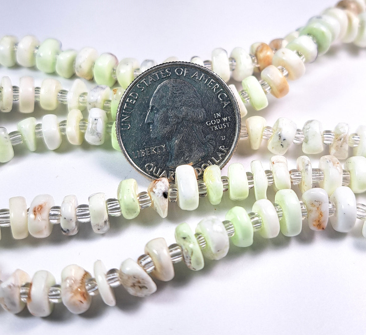 8-12mm Lemon Turquoise Heishi Gemstone Beads 8-Inch Strand